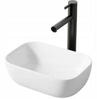 AUFSATZWASCHBECKEN aus Keramik, weiß, oval, glänzend, 37 x 25,5 cm - Weiß, Keramik (25.5/11.5/37cm)