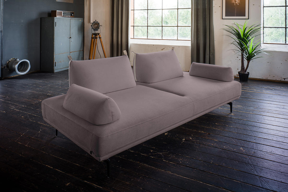SCHLAFSOFA CANE Violett Webstoff - Violett/Lila, Textil/Metall (210/80/100cm) - KAWOLA