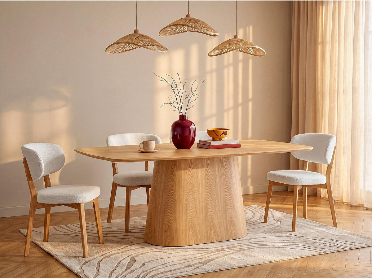 ESSTISCH - 8 Personen - holz - naturfarben hell Nirasaki - Naturfarben, Holz (100/200/76cm) - Vente-Unique