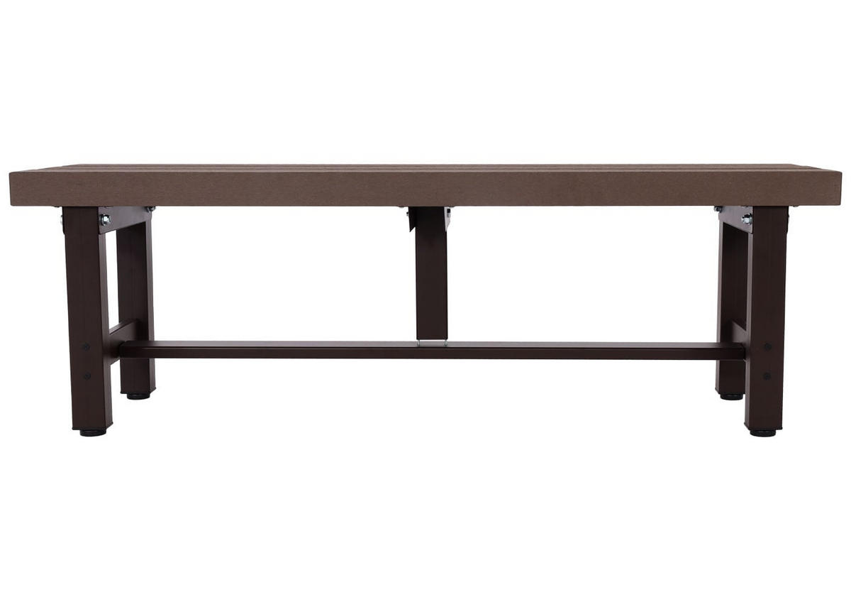GARTENBANK Alu 40x120x34cm Braun - Braun, Kunststoff (120/40/34cm) - PROREGAL