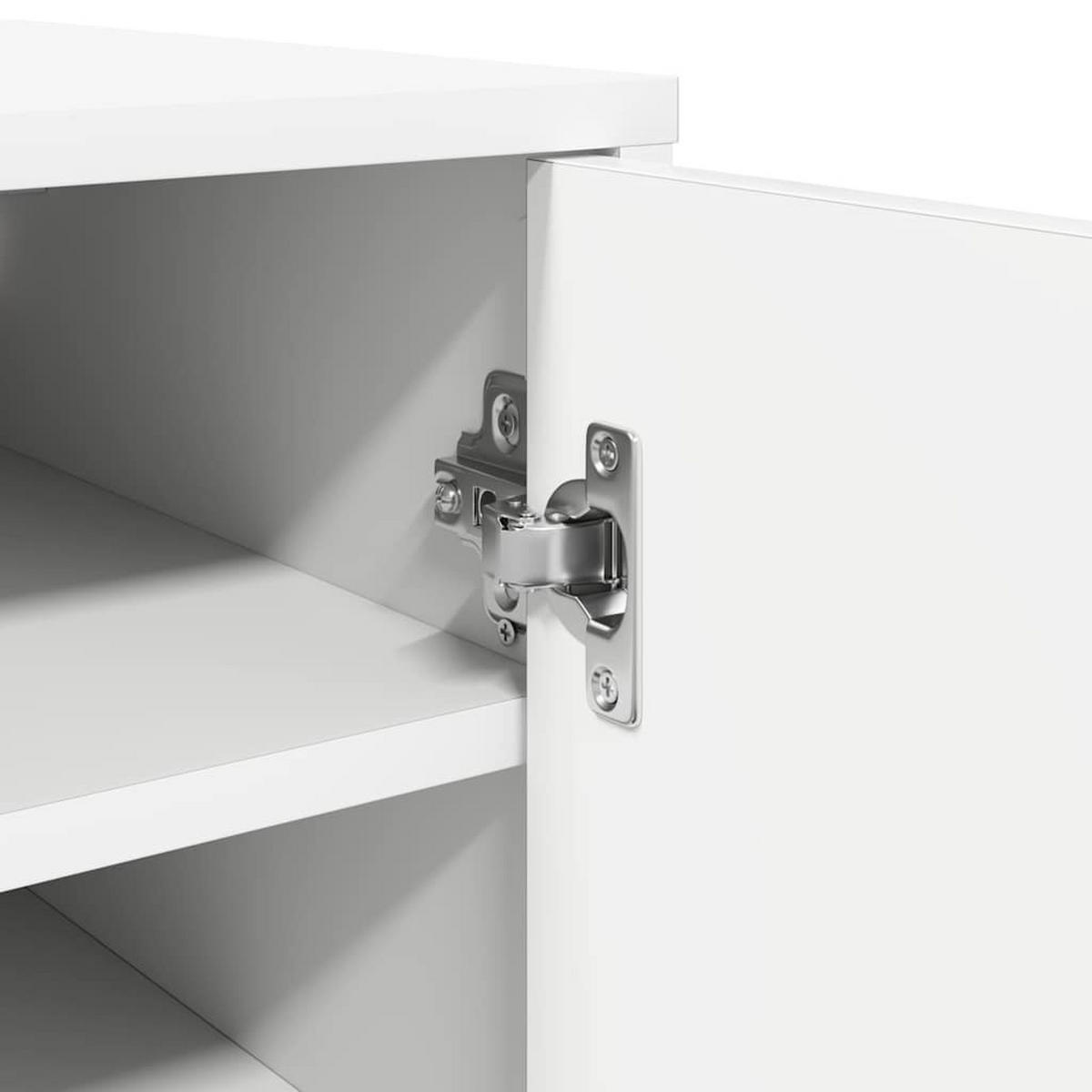 SCHUHSCHRANK Weiss 32/35/92 Cm Holzwerkstoff - Weiß, Holzwerkstoff (35/92/32cm) - vidaXL