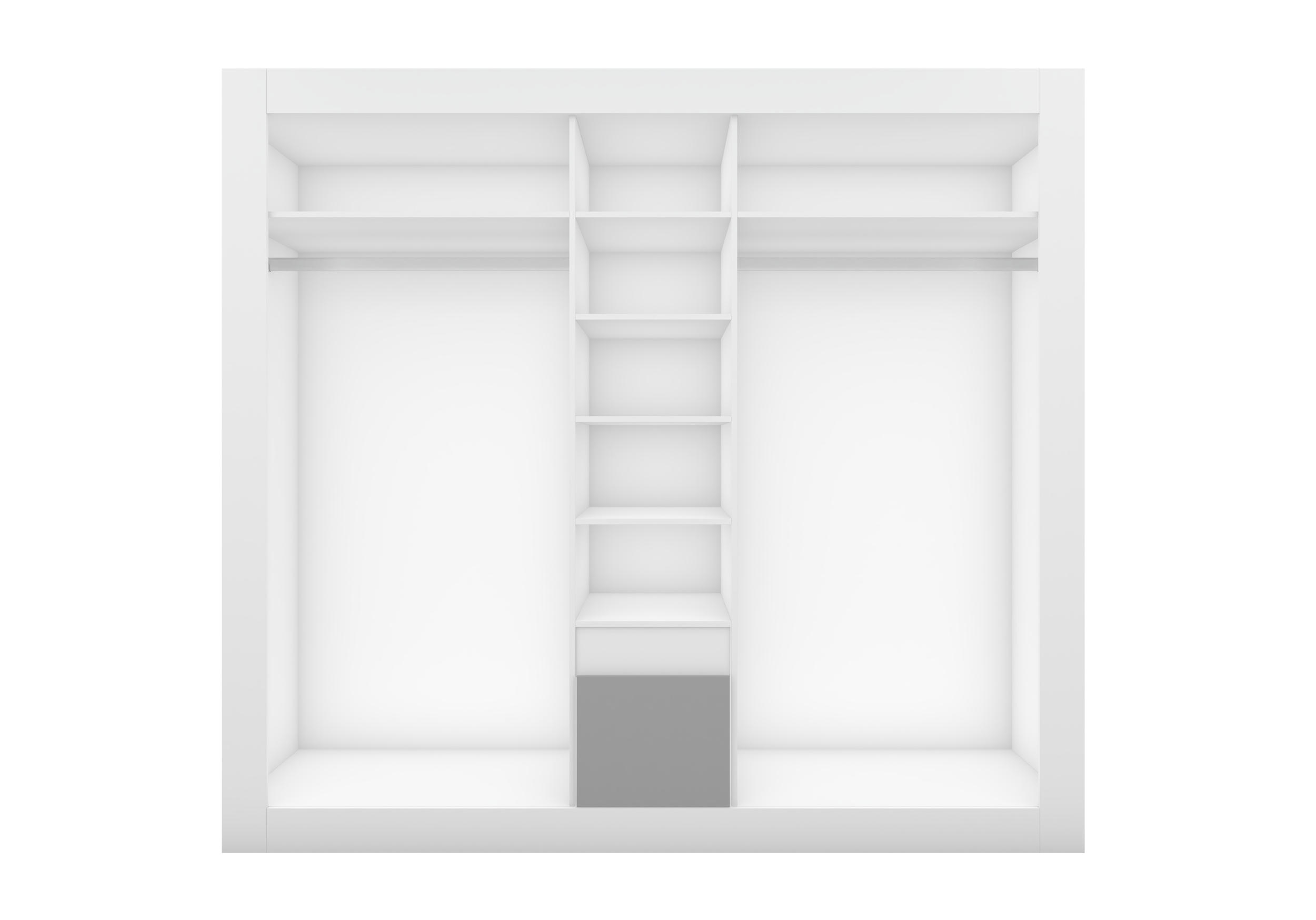 DREHTÜRENSCHRANK - Hiliar (Weiß) - Weiß, Holzwerkstoff/Metall (231/210/57cm) - Möblo