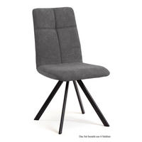 ESSZIMMERSTUHL drehbar (6er-Set) Deryl 47x92x60 Schwarz/Grau - Schwarz/Grau, Kunststoff (60/92/47cm) - 58aufmkessel