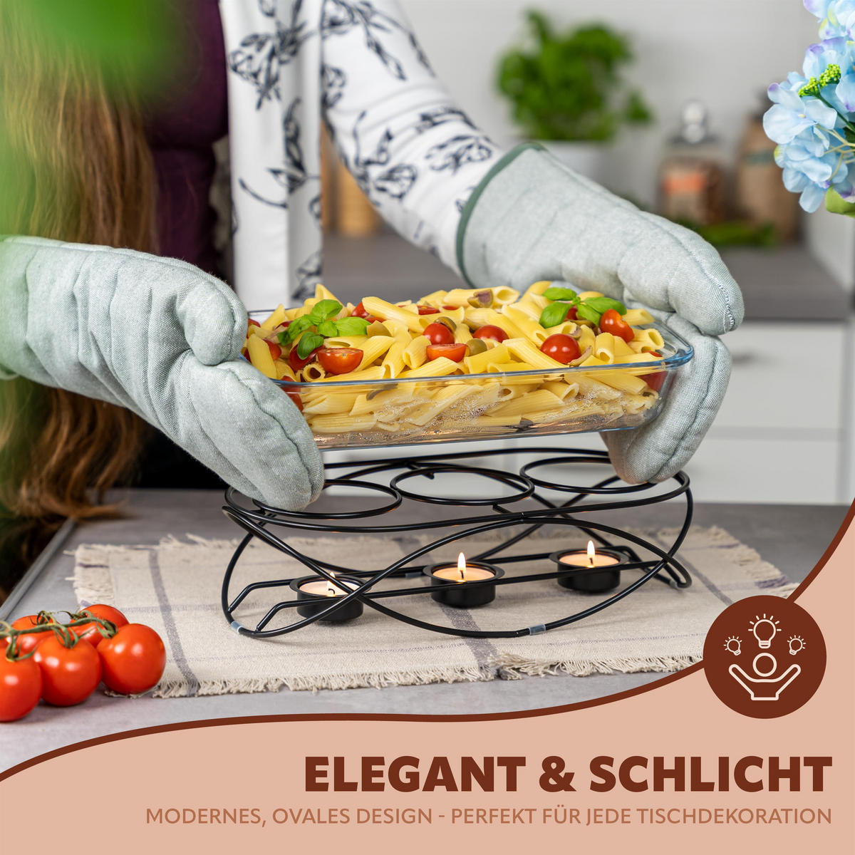 SPEISEWÄRMER, schwarz - Schwarz, Metall (30/8cm) - bremermann