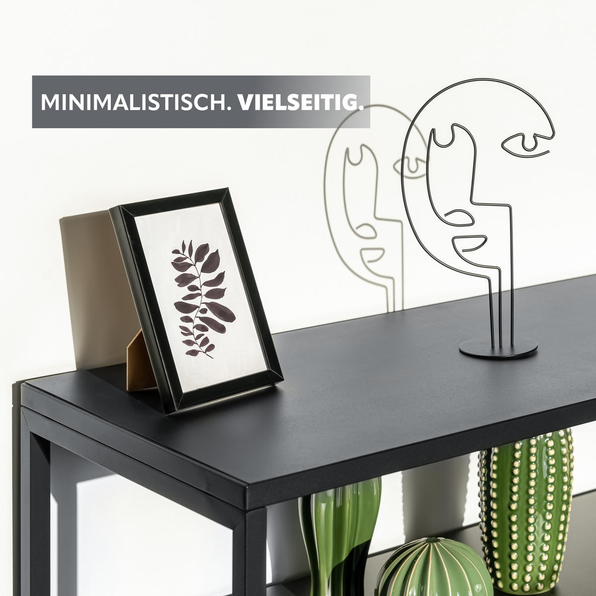 KONSOLENTISCH, schwarz, Metall - Schwarz, Metall (33.5/100/79.5cm) - bremermann
