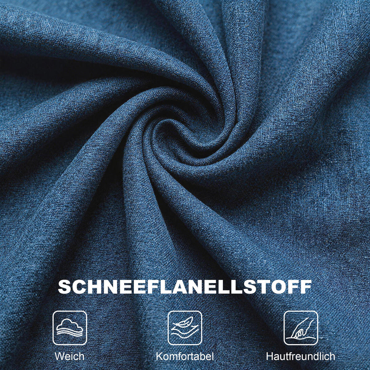 OHRENSESSEL DE-06469 dick gepolstert, abnehmbarer Bezug Blau - Blau, Holz/Textil (86/102/74cm) - ComfortXL