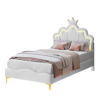 POLSTERBETT 90x200 cm Weiß LED - Weiß, Holz (90/200cm) - SHOPENTRA