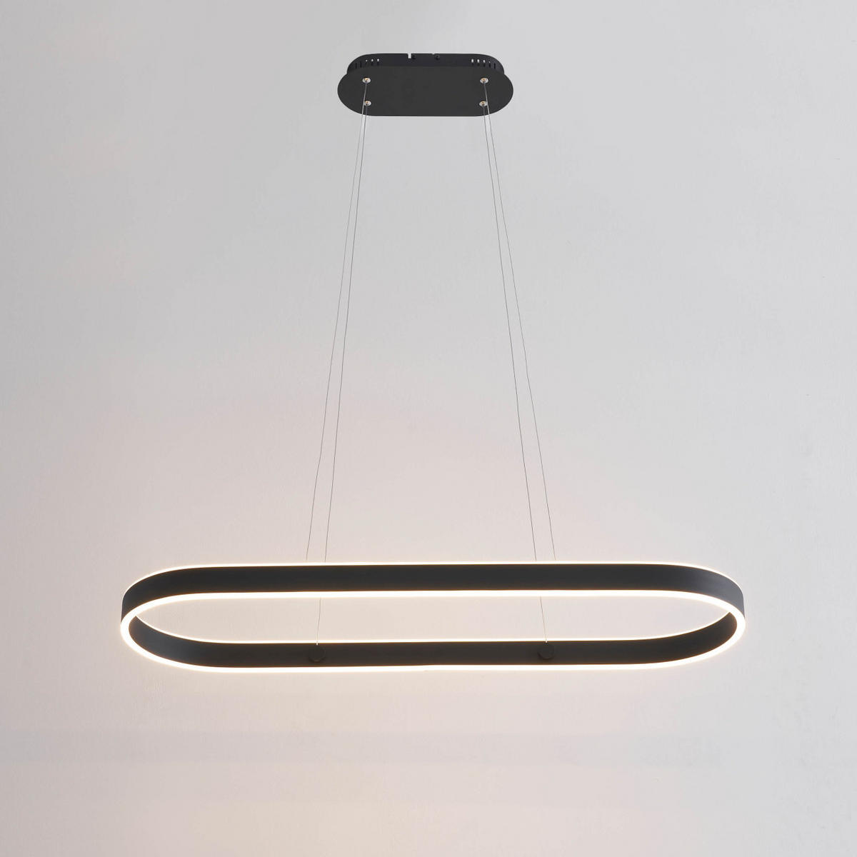 HÄNGELEUCHTE Apollo, Schwarz, 120cm - Schwarz, Metall (90/30/120cm) - KOSILUM