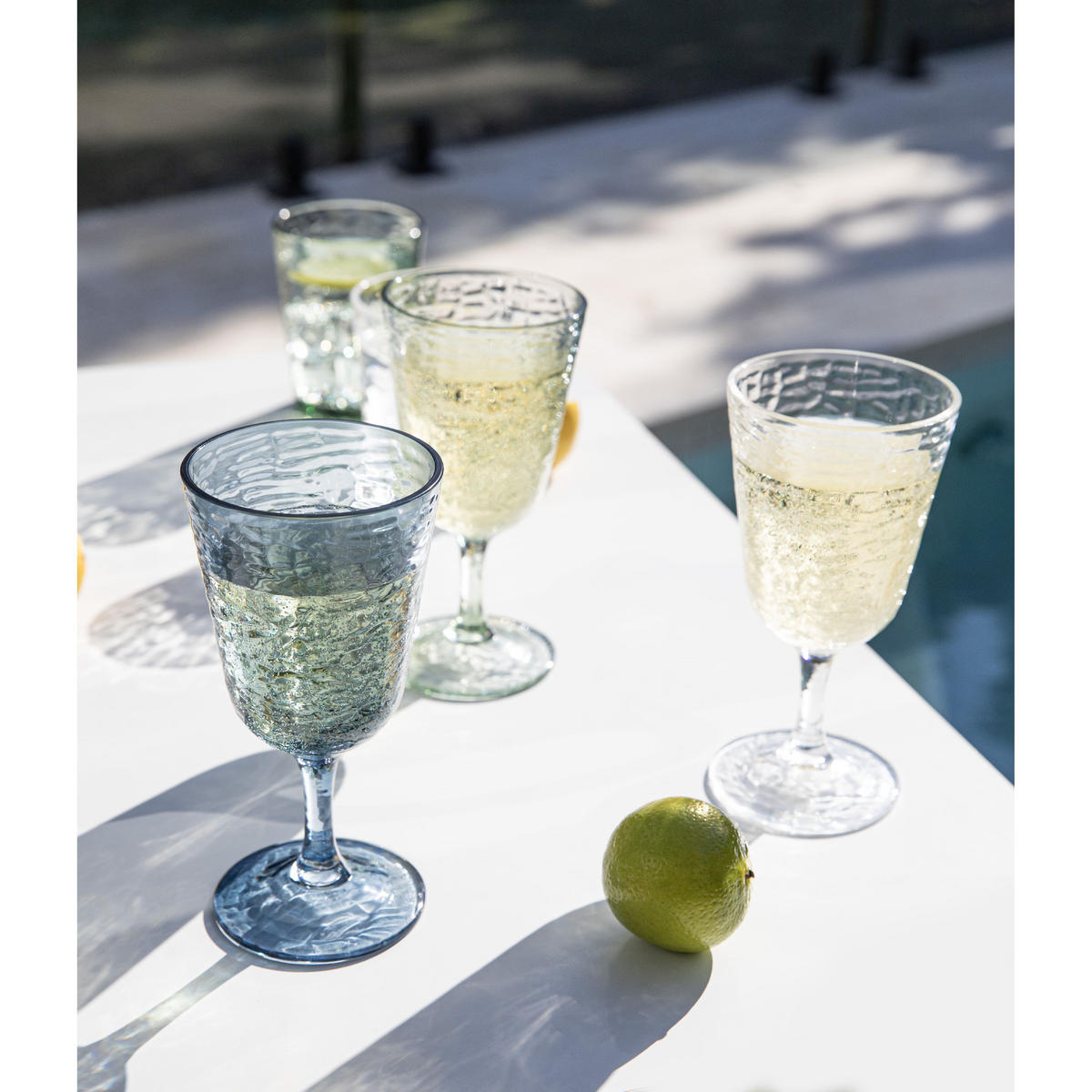 GLÄSER-SET Byron 4er Set Weinglas - Klar, Kunststoff - Ladelle