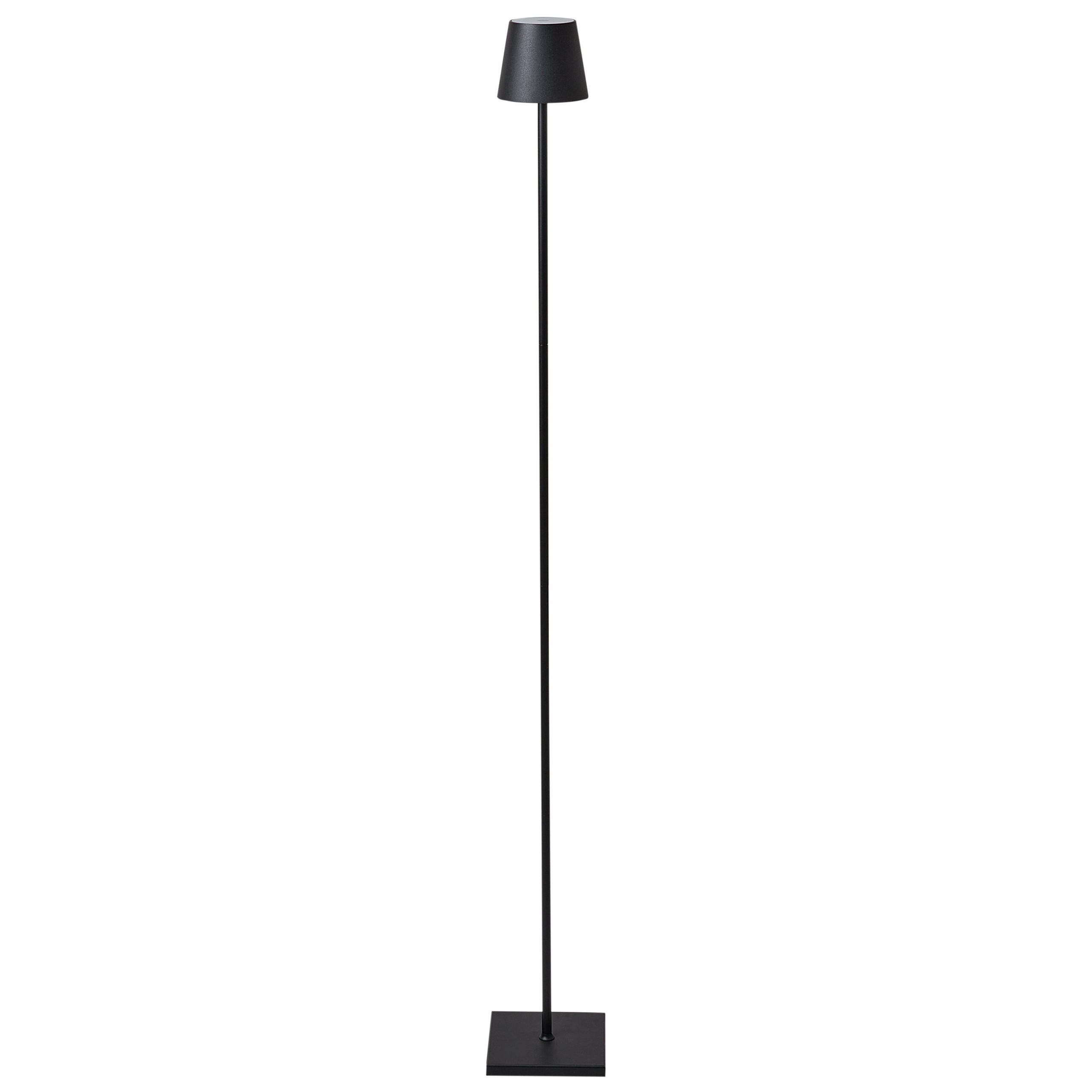 LED-STEHLEUCHTE Schwarz Gavarresa - Schwarz, Metall (15/15/131cm) - Beliani