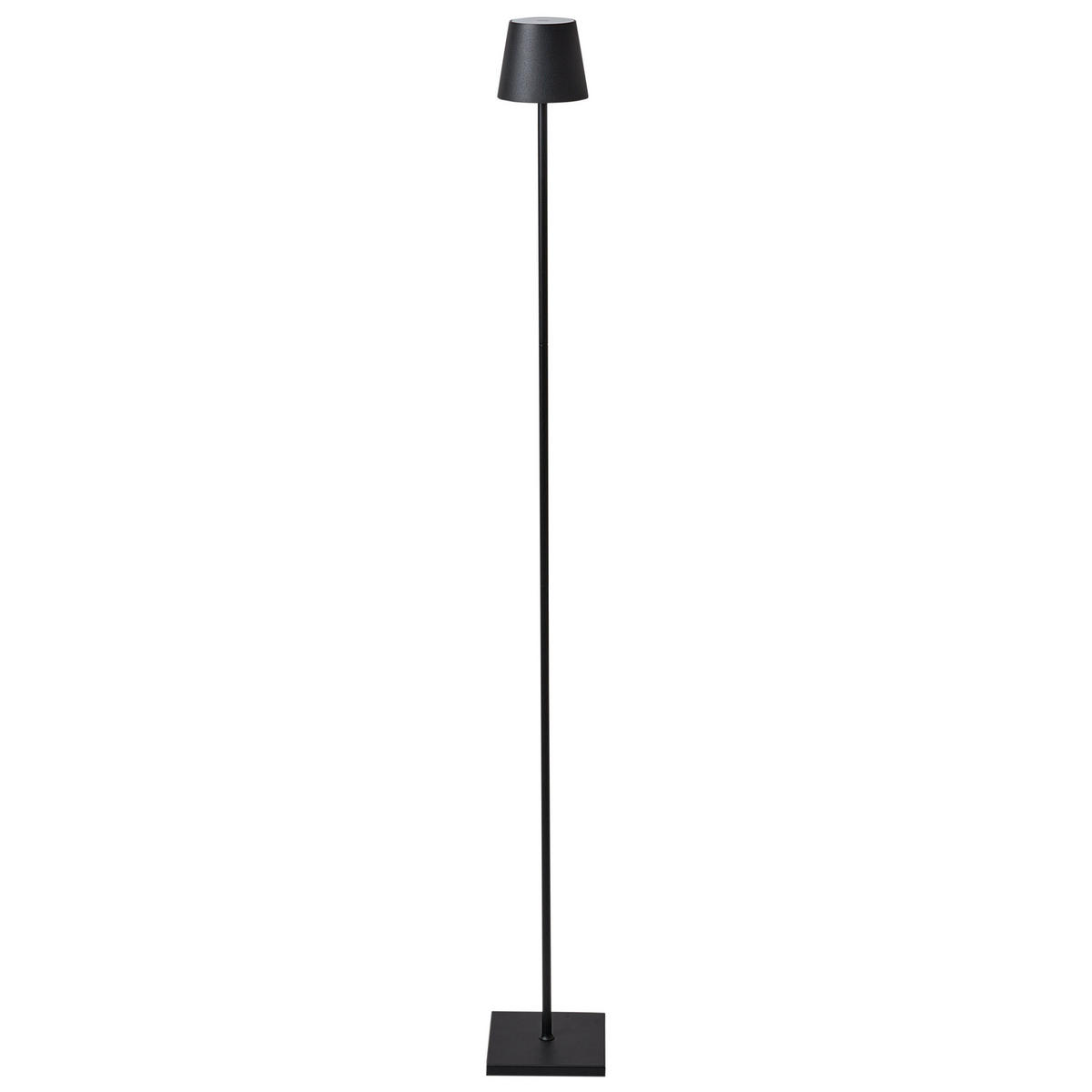 LED-STEHLEUCHTE Schwarz Gavarresa - Schwarz, Metall (15/15/131cm) - Beliani