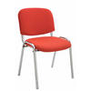 BESUCHERSTUHL Keen mit Stoffbezug, Gestell in Chromoptik / Bezug Rot - Chromfarben/Rot, Textil/Metall (53/83/53cm) - TPFLiving