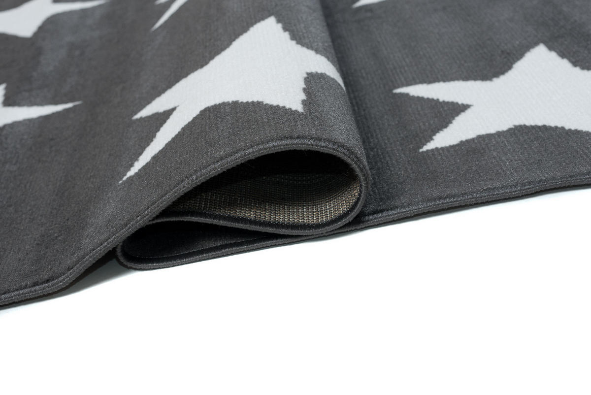TEPPICH LUXURY Dunkelgrau Geometrisch Sterne 300/400 cm - Dunkelgrau, Textil (300/400cm) - Tapiso