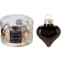 CHRISTBAUMKUGEL Basic Bernsteinfarben 12er Set 8.5X8.5X6 cm Glas - Bernsteinfarben, Glas (8.5/6/8.5cm) - Mondex