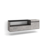 LOWBOARD Hängend, zementgrau, 150/35/45cm - Hellgrau, Holzwerkstoff (150/45/35cm) - Skraut Home