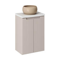 WASCHTISCHKOMBI 60 cm 3 Teile Nova Cashmere N BM153 in Kaschmir Matt/ Weiß Matt - Kaschmir/Weiß, Holz (60/57/40cm)