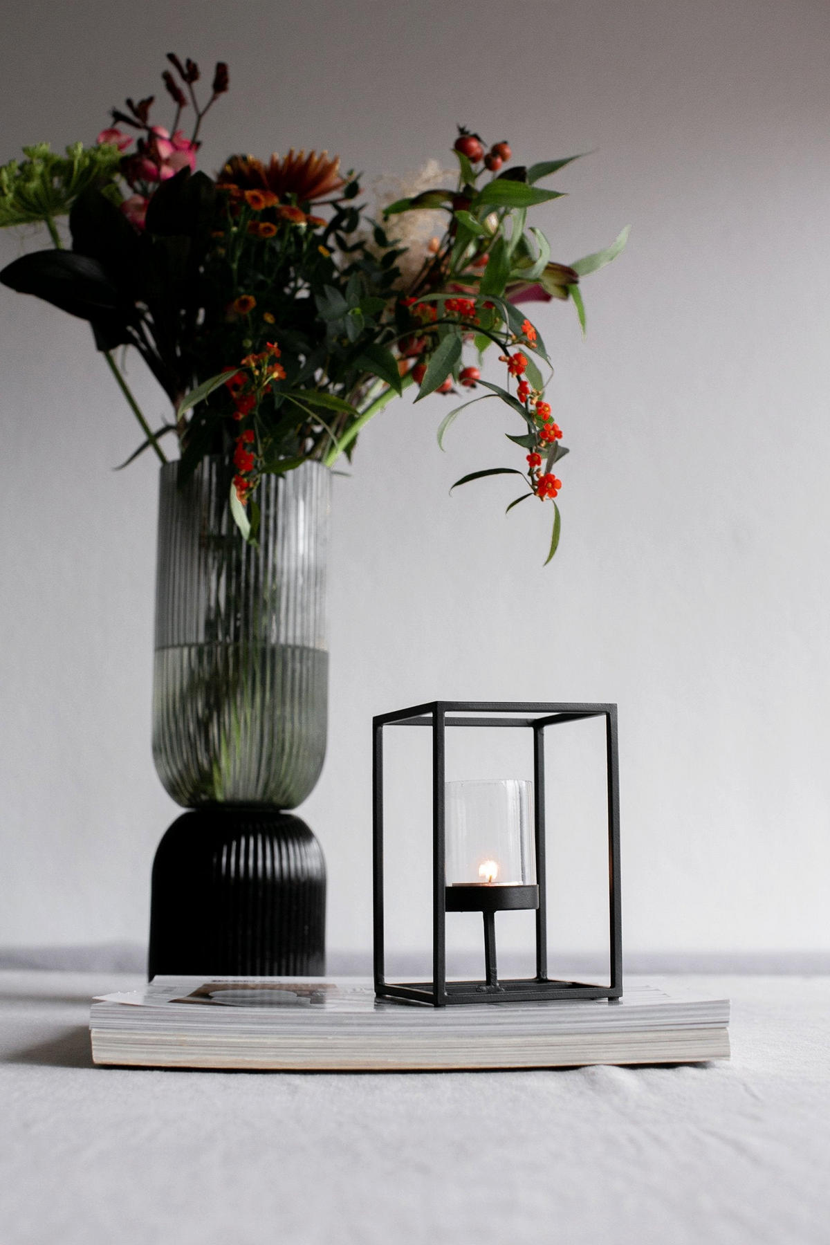 TEELICHTHALTER Anila aus Eisen in Schwarz 10/15 cm - Schwarz, Metall (10/15/10cm) - LaLe Living