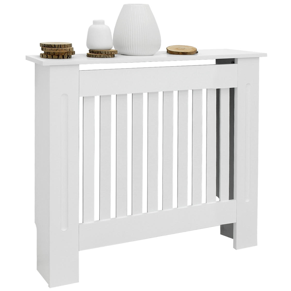 HEIZKÖRPERVERKLEIDUNG Landhausstil 78 x 19 x 82 cm Weiß - Weiß, Holzwerkstoff (19/78/82cm) - ECD-Germany