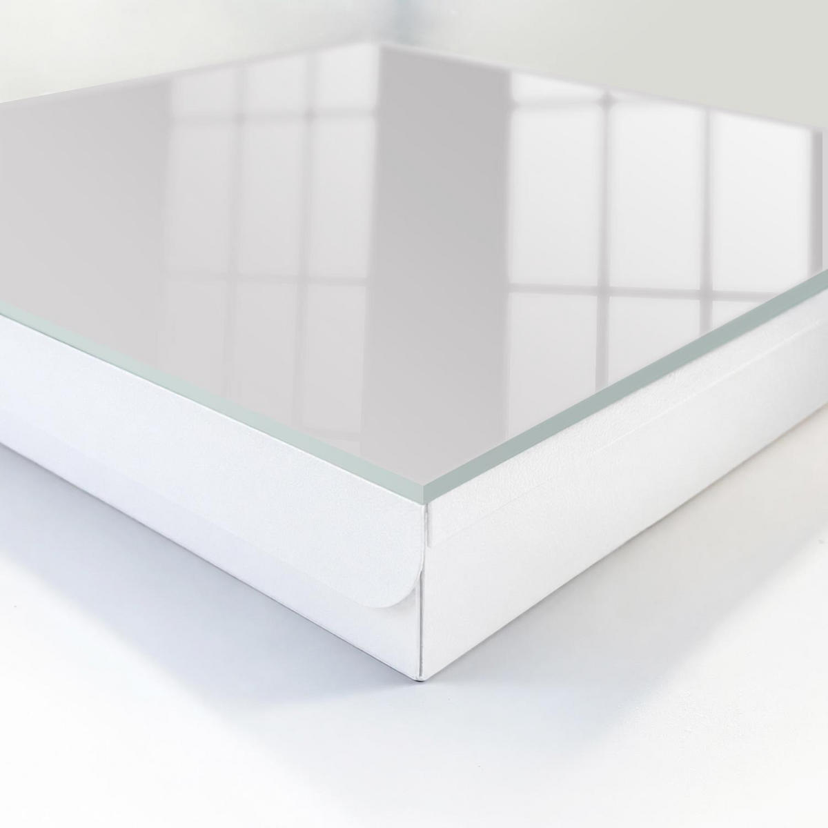 SCHLÜSSELBOX Weiß 30x30 cm – Türöffnung nach rechts - Grau - Grau, Metall (30/30/5cm) - TULUP