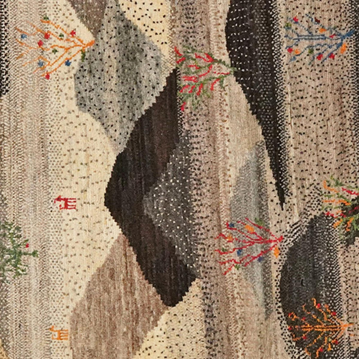 LÄUFER Orient handgeknüpft Rizbaf Beige, Braun 198/77 cm Schurwolle - Beige/Braun, Textil (77/198cm) - Looma