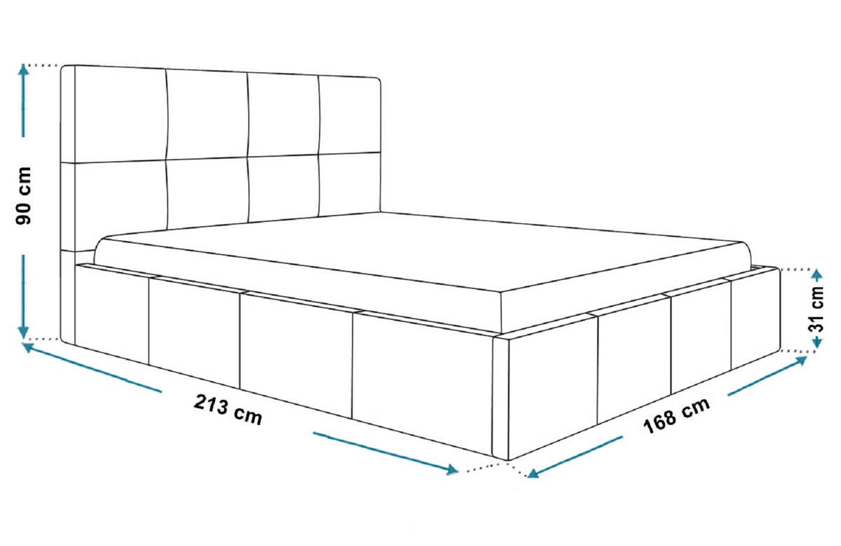 DOPPELBETT 160x200 mit Lattenrost Fado, Bettkasten, Samtstoff, Blau - Blau, Holz/Textil (160/200cm) - Emporius