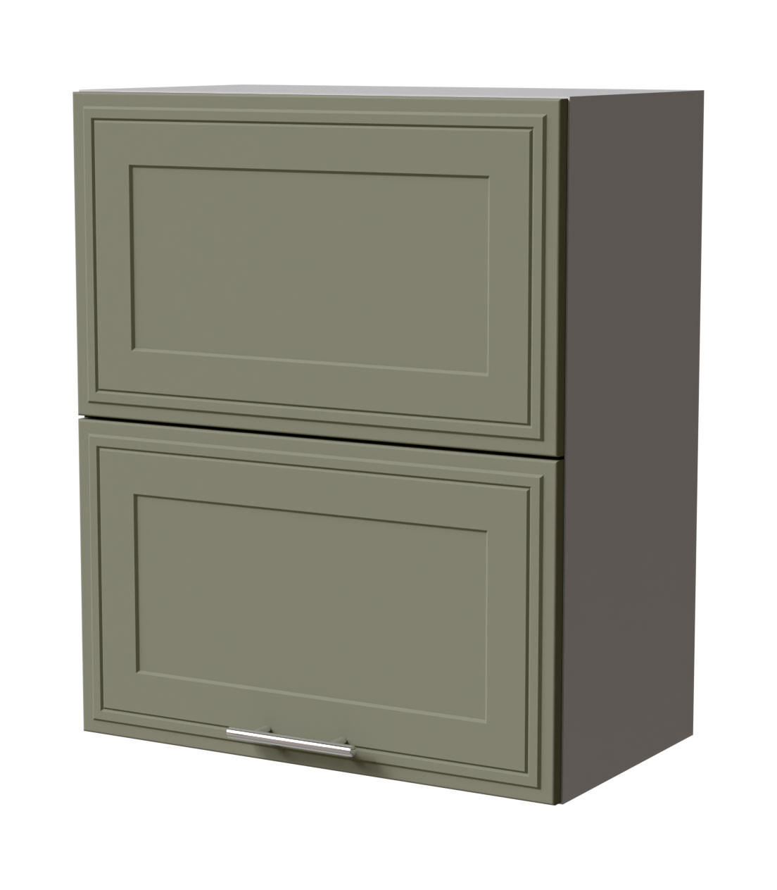 KLAPPHÄNGESCHRANK Salo W8B/60-AV Grau / Reed Green Matt 60 / 32,5 / 72cm - Grau/Grün, Holz/Holzwerkstoff (60/72/32.5cm) - Feldmann-Wohnen
