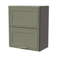 KLAPPHÄNGESCHRANK Salo W8B/60-AV Grau / Reed Green Matt 60 / 32,5 / 72cm - Grau/Grün, Holz/Holzwerkstoff (60/72/32.5cm) - Feldmann-Wohnen