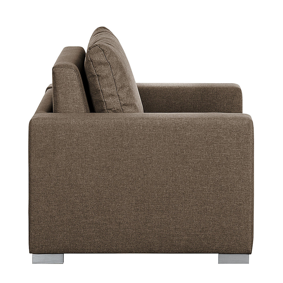 SCHLAFSESSEL - Silberfarben/Braun, Textil (110/90/90cm) - home24