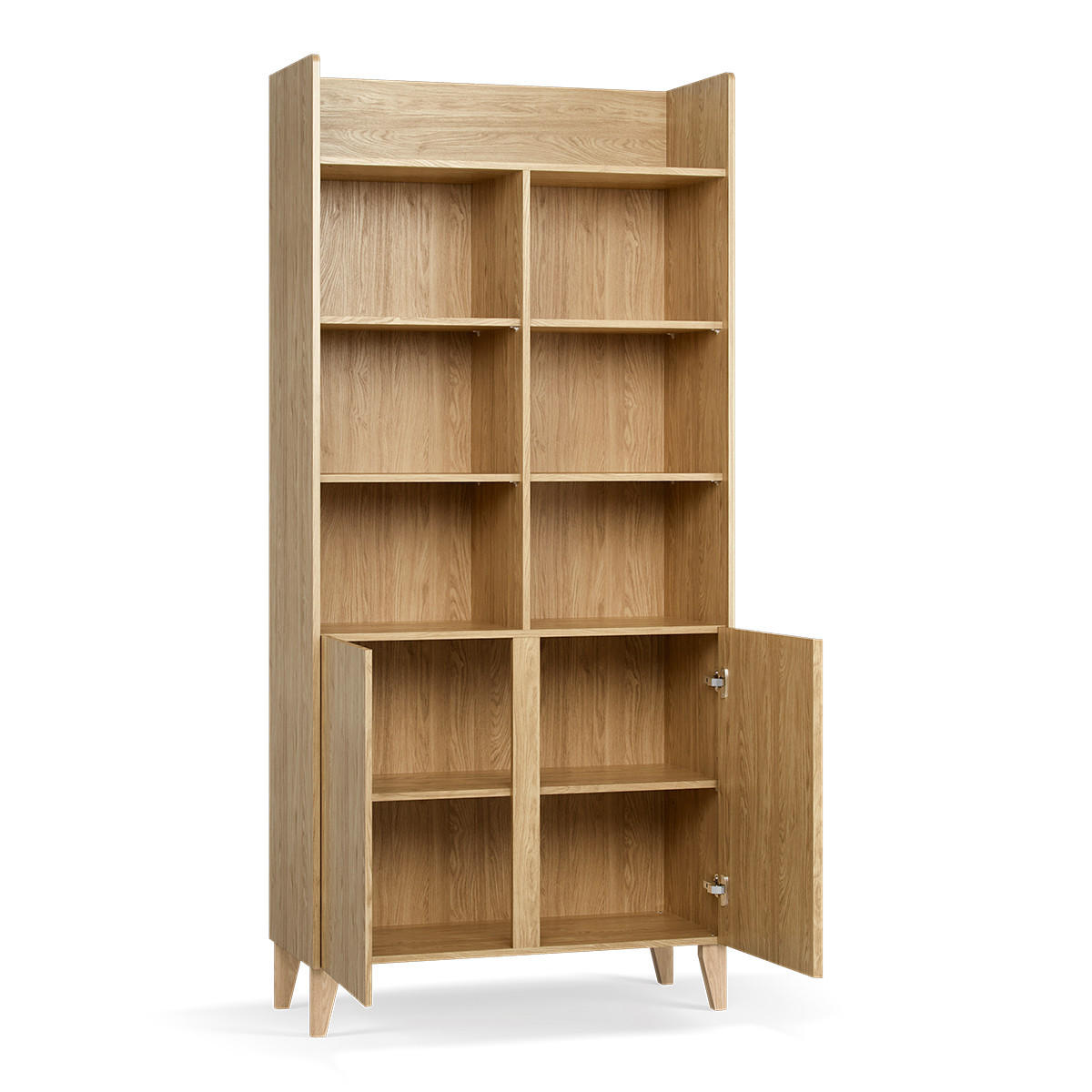 KNIHOVNA Dřevo - hnědá, kompozitní dřevo (204/38/94cm) - Petits-meubles