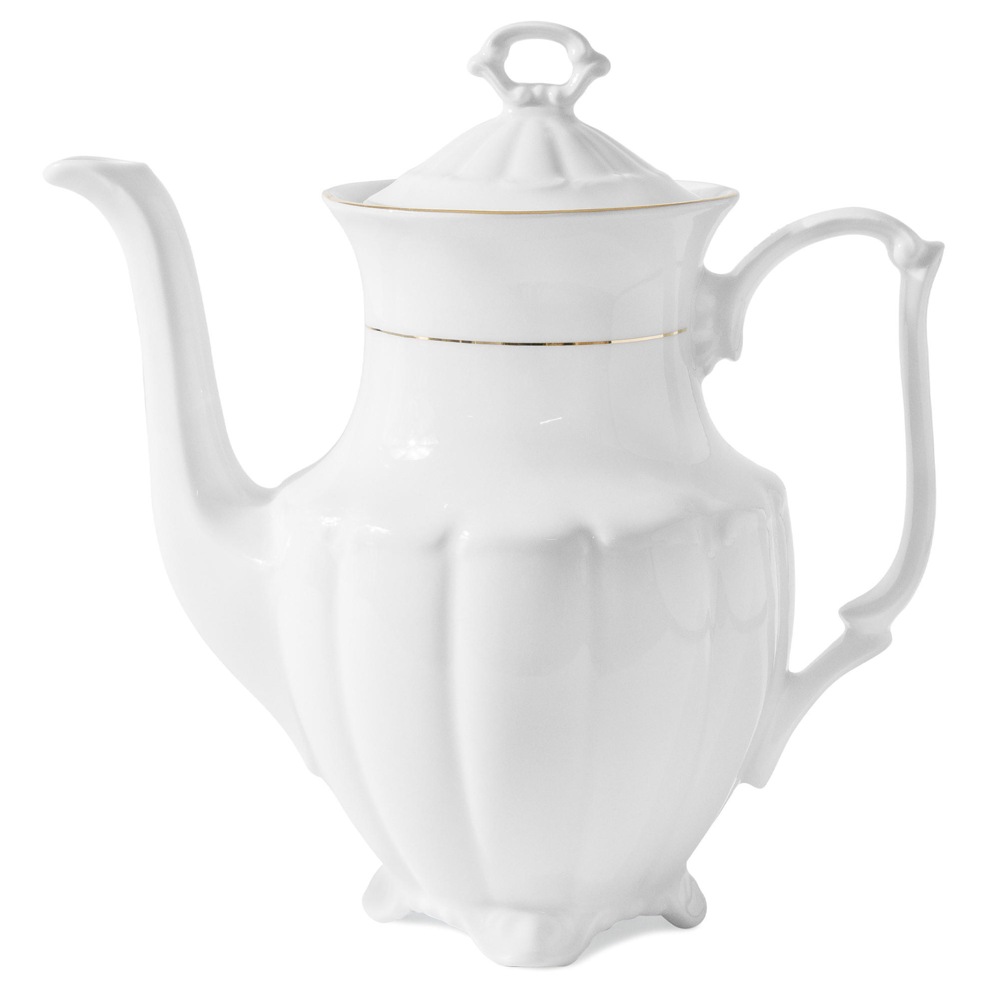 TEEKANNE Chodziez MARIA TERESA Porzellan mit Goldrand, Weiß / Gold - Goldfarben/Weiß, Keramik (1.6L) - KONSIMO®