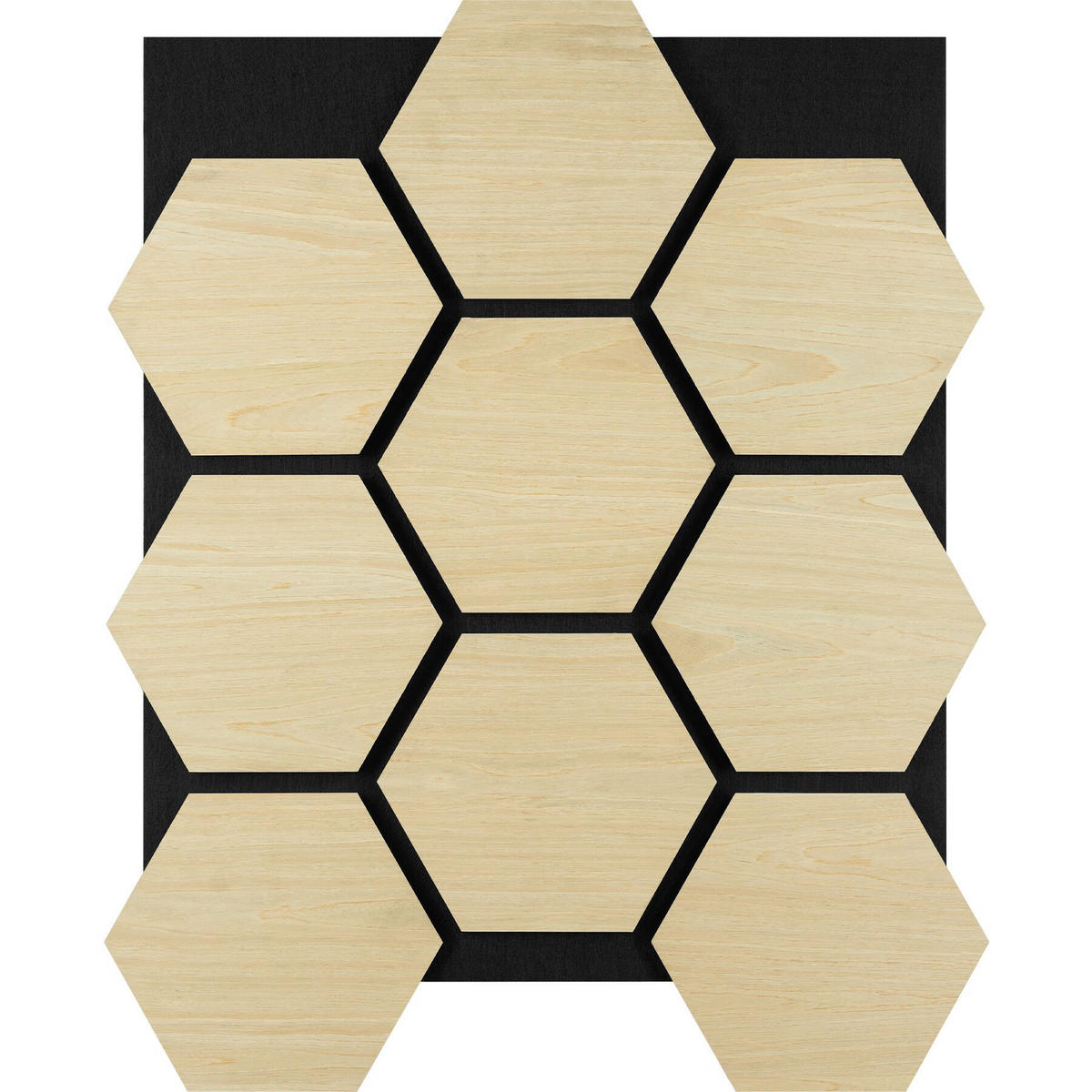 AKUSTIKPANEELE Sonic Shield, je 76 x 62 x 1,8 cm, Größe flexibel anpassbar, Eiche hell - Eichefarben, Holz (62/1.8/76cm) - tectake