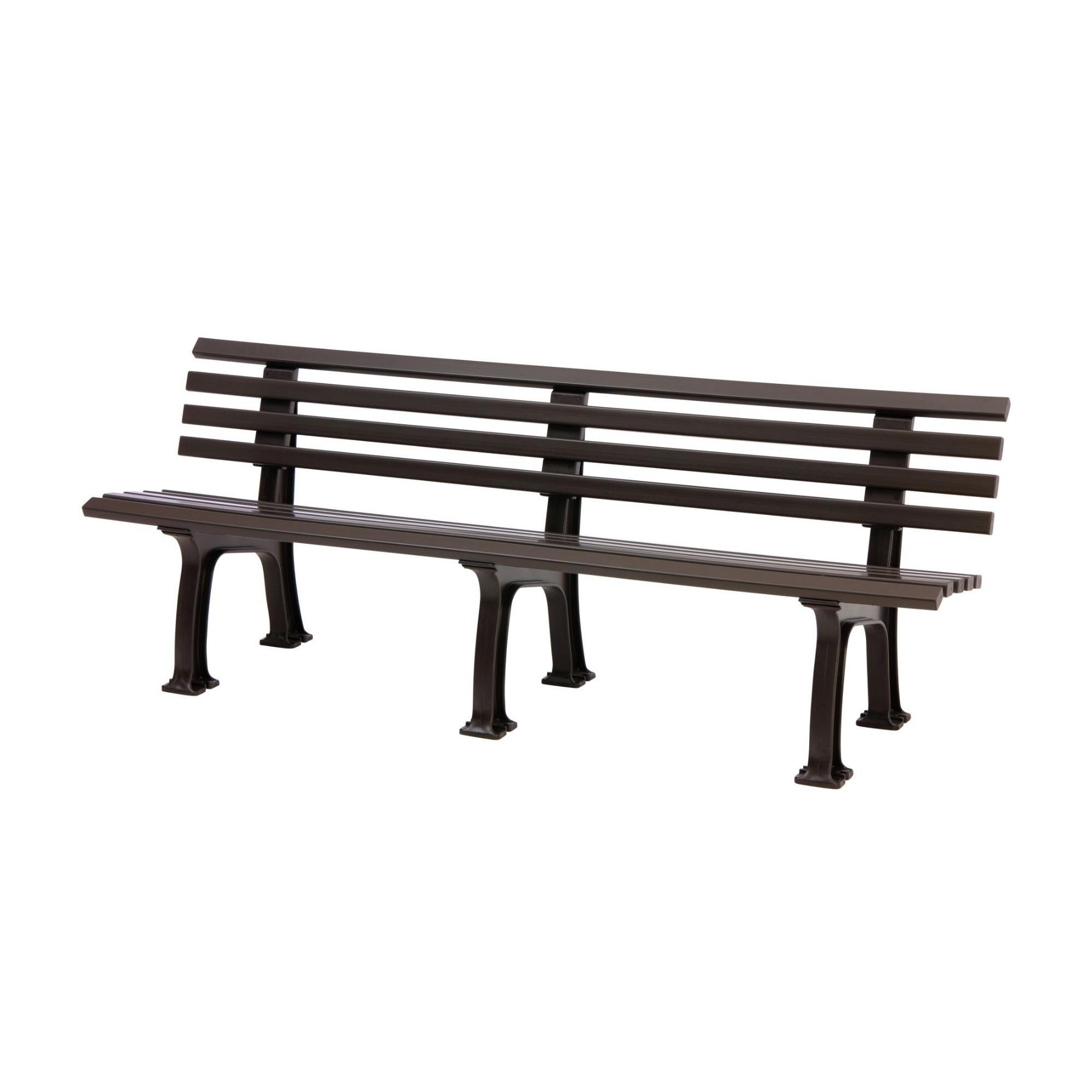 GARTENBANK Antigua 4 Sitzer Braun 74 x 200 x 54 cm Witterungskunststoff & UV Beständiger Kunststoff - Braun, Kunststoff (200/74/54cm) - PROREGAL