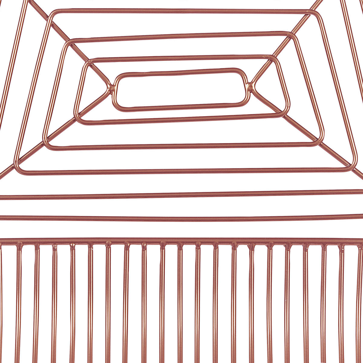 BARSTUHL 2er-Set Metall Roségold Bisbee - Roségold, Textil/Metall (50/110/49cm) - Beliani