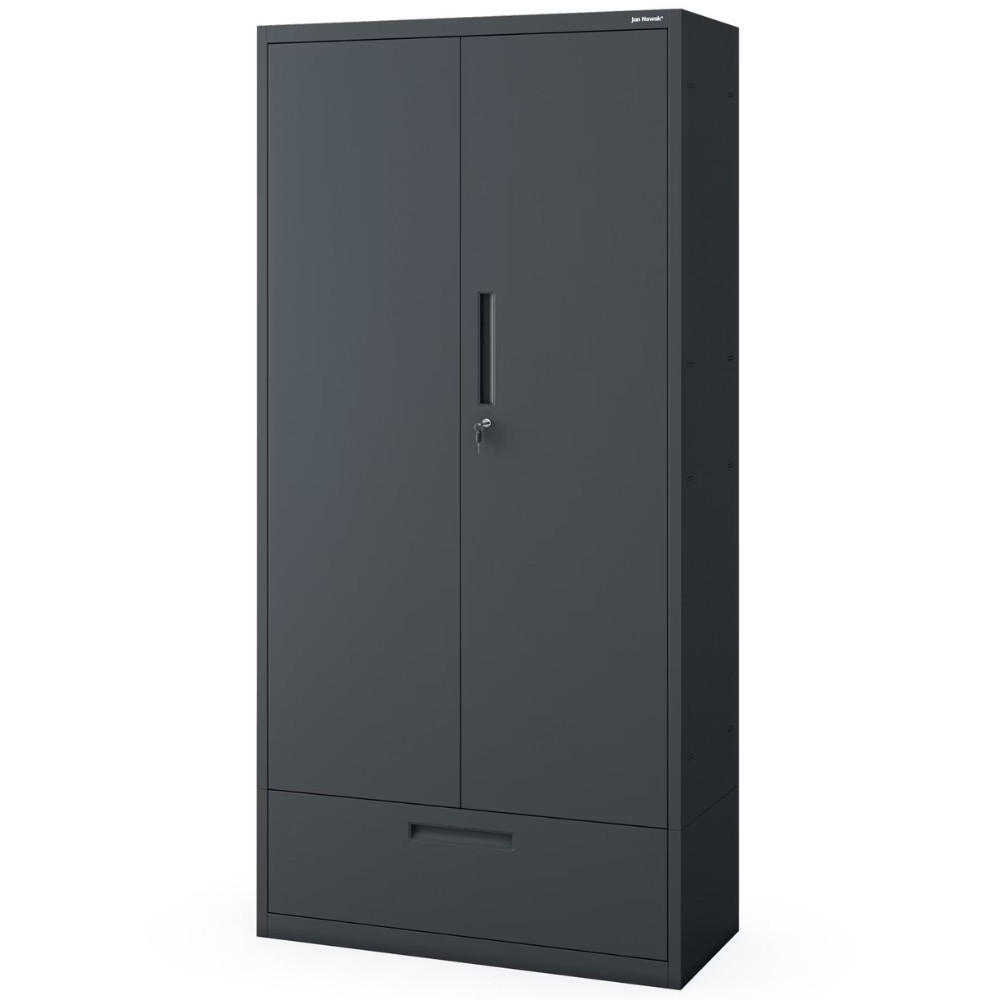 METALLSCHRANK mit Einzel-Schublade MEGAN 195x90x40cm Anthrazit - Anthrazit, Metall (90/195/40cm) - Jan Nowak