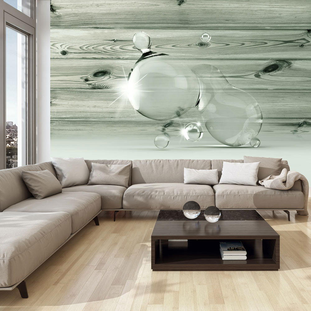 VLIESTAPETE Braun 200/140 cm - Braun/Grün, Textil (200/1cm) - KUNSTLOFT