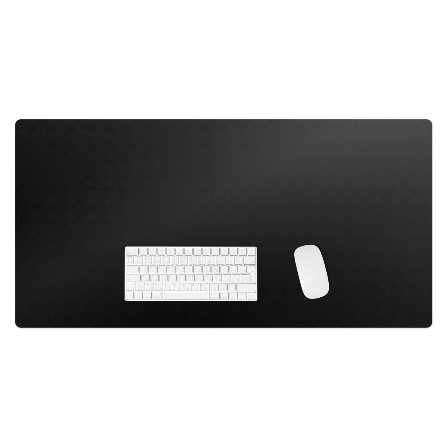 Wallfluent Schreibtischunterlage Schwarz 50x1.6x100 cm