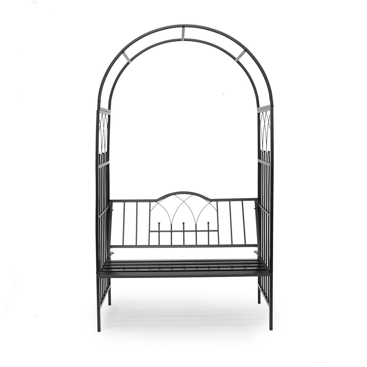 ROSENBOGEN - Schwarz, Metall (114.5/203/59cm) - Relaxdays