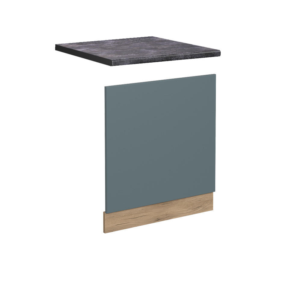 FRONTBLENDE R-Line Blau-Grau 60 cm, AP Anthrazit - Eiche Wotan/Blaugrau, Holzwerkstoff (60/57.2/1.6cm) - Vicco