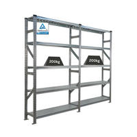 FACHBODENREGAL Proximo Stecksystem 200x240x32cm 5 Ebenen Fachlast 200 kg Beidseitig nutzbar Verzinkt - Silberfarben, Metall (240/200/32cm) - PROREGAL