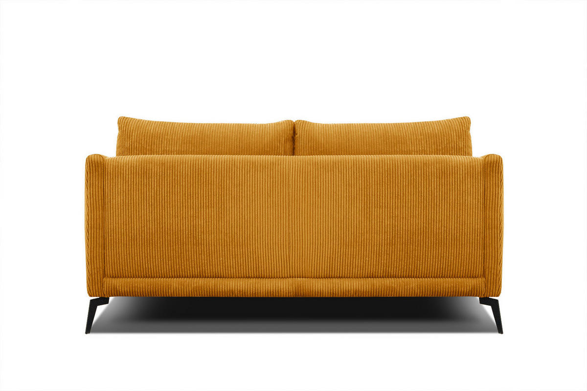 SOFA VILT 2,5-Sitzer, honig - Schwarz/Honig, Holzwerkstoff/Kunststoff (202/89/94cm) - Courtois Laville