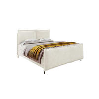 BOXSPRINGBETT VERO PLUS Cordstoff Creme 140/200 cm - Creme/Schwarz, Holzwerkstoff/Textil (140/200cm) - 99rooms