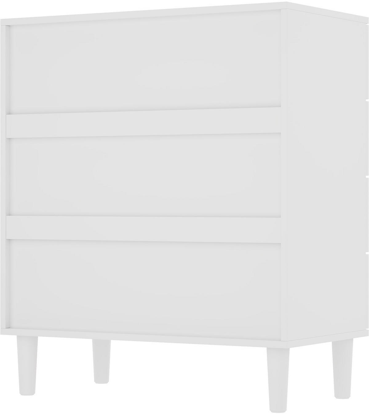 SCHUBLADENKOMMODE mit Füßen in 75/87/40cm-DG3 - Weiß, Holzwerkstoff/Metall (40/87/75cm) - HOMAVO
