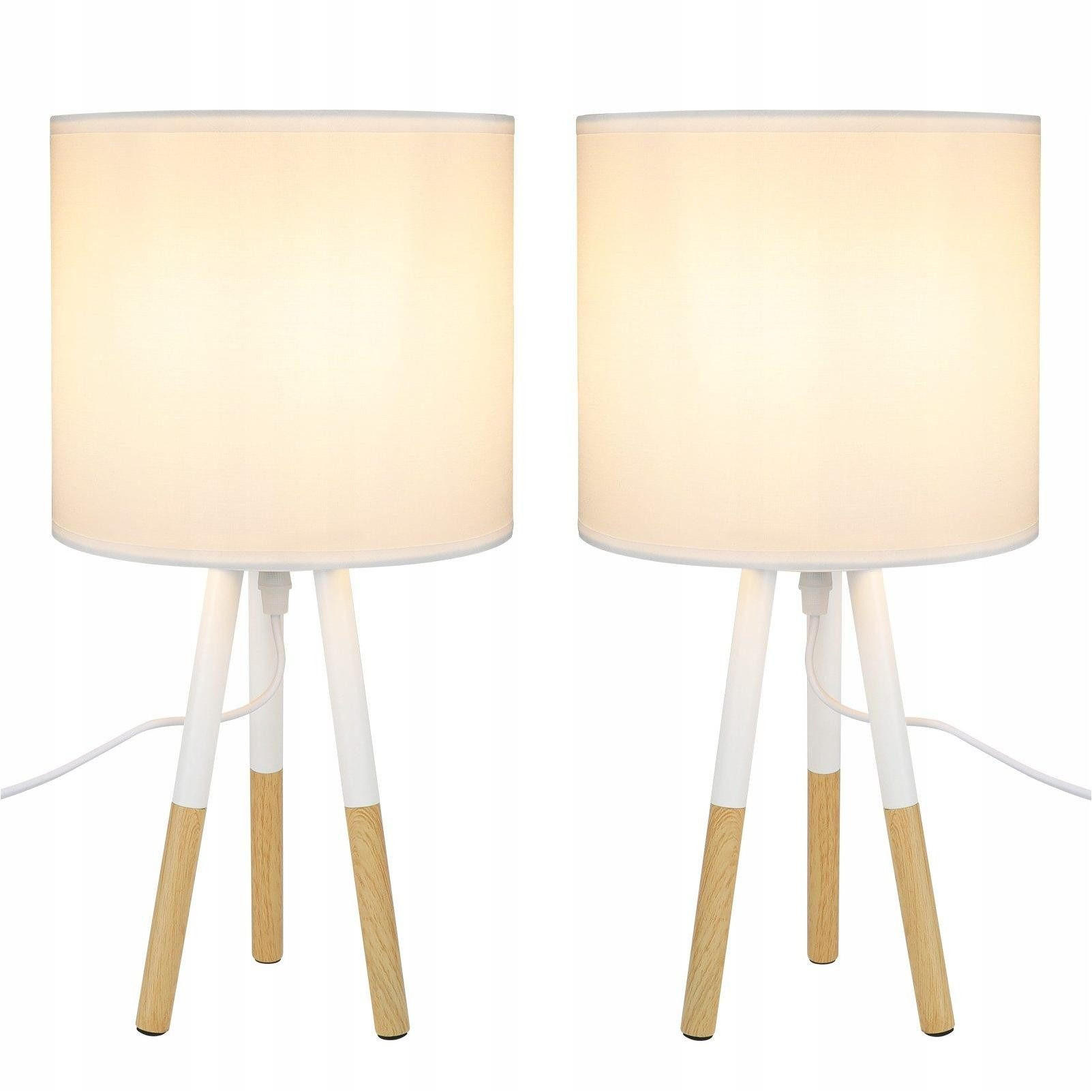 TISCHLEUCHTE Ludwigshafen(2er-set) 19/19/39.6 cm - Weiß, Textil (19/19/39.6cm) - Nettlife