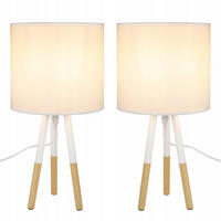 TISCHLEUCHTE Ludwigshafen(2er-set) 19/19/39.6 cm - Weiß, Textil (19/19/39.6cm) - Nettlife