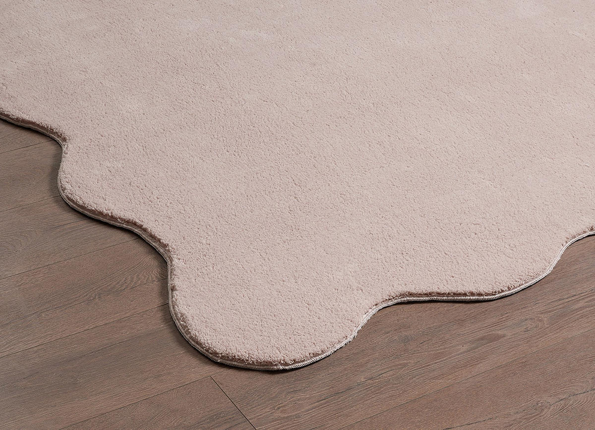 HOCHFLORTEPPICH Antirutsch Uni TIRSO Polyester Puderrosa 140 x 200 cm - Rosa, Textil (140/200cm) - KADIMA DESIGN