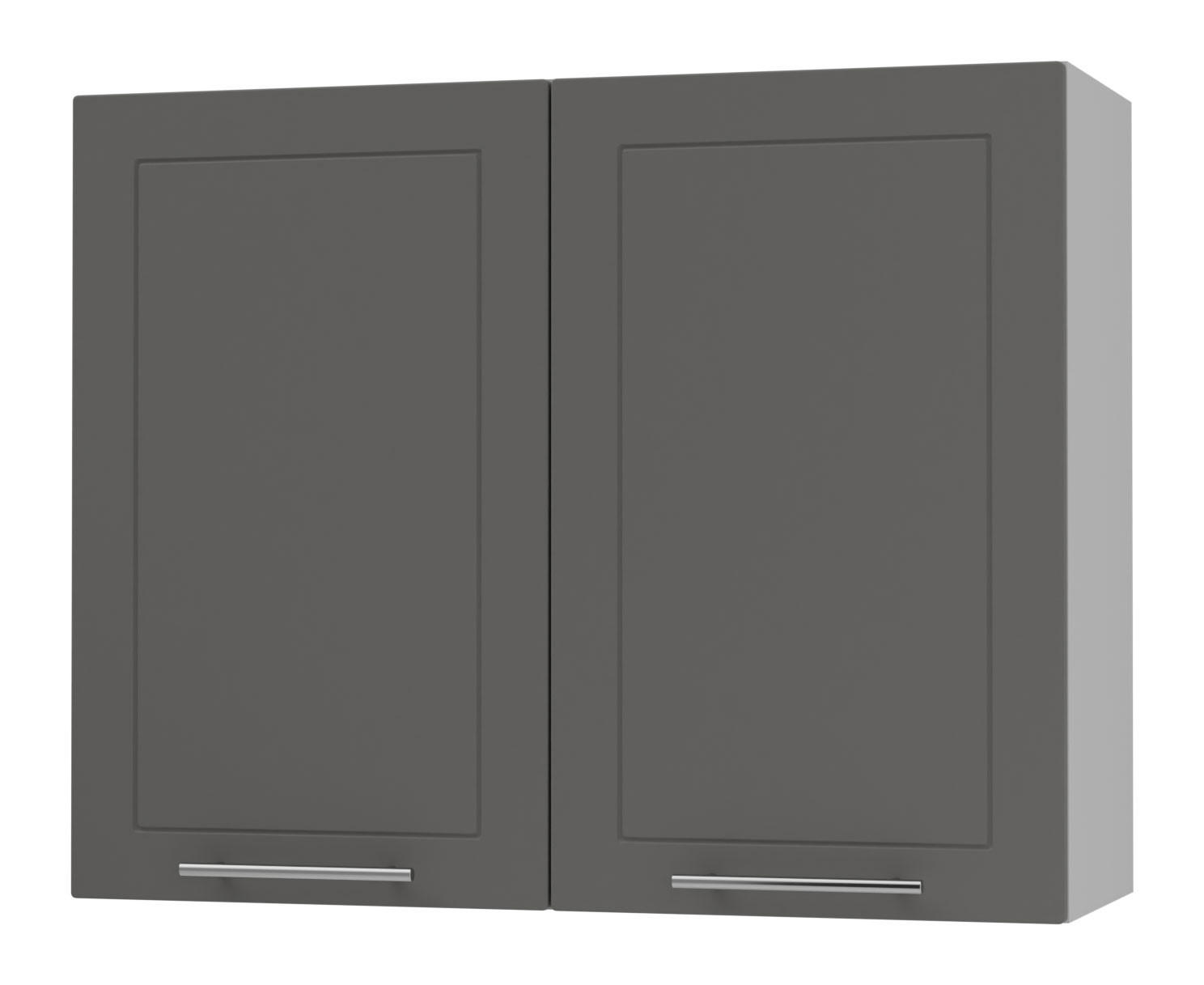 Feldmann-Wohnen Küchenhängeschrank Graphit, Grau 90x72x32.5 cm
