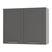 KÜCHENHÄNGESCHRANK Kvantum W3/90 Graphit Matt / Grau Matt 90 / 32,5 / 72cm - Graphitfarben/Grau, Holz/Holzwerkstoff (90/72/32.5cm) - Feldmann-Wohnen