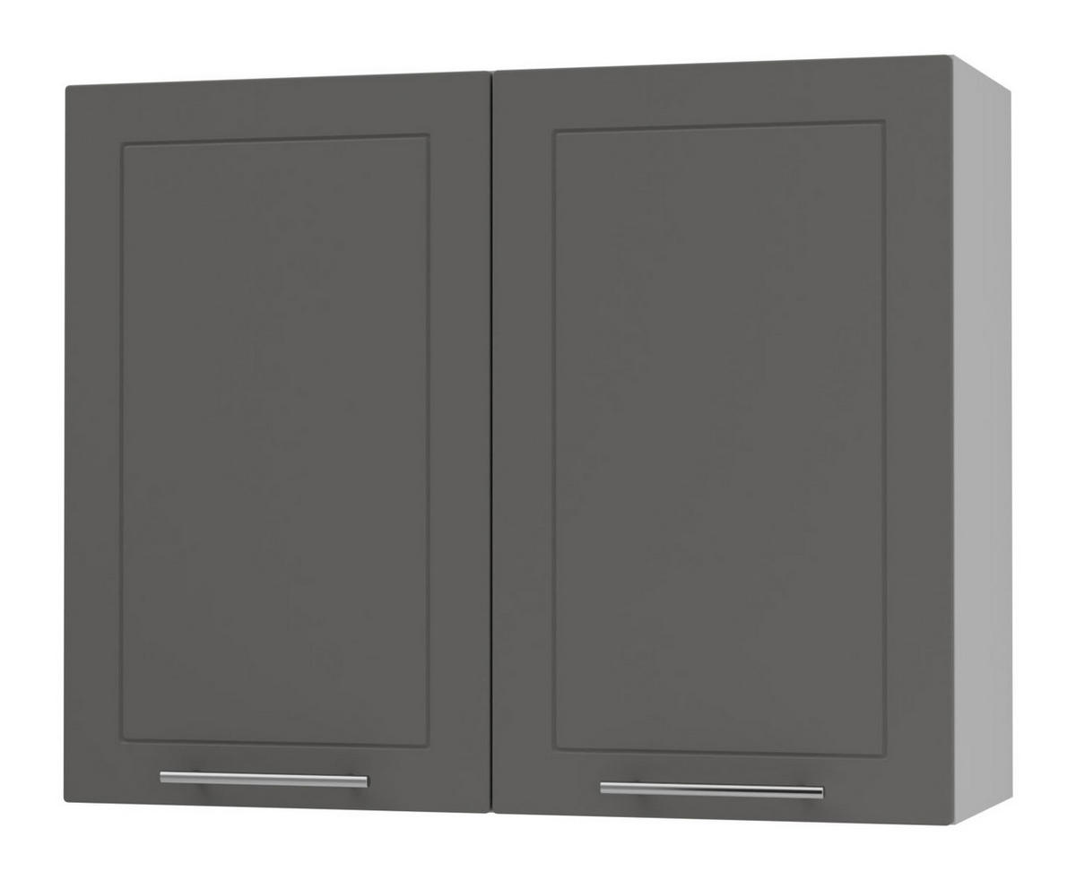 KÜCHENHÄNGESCHRANK Kvantum W3/90 Graphit Matt / Grau Matt 90 / 32,5 / 72cm - Graphitfarben/Grau, Holz/Holzwerkstoff (90/72/32.5cm) - Feldmann-Wohnen