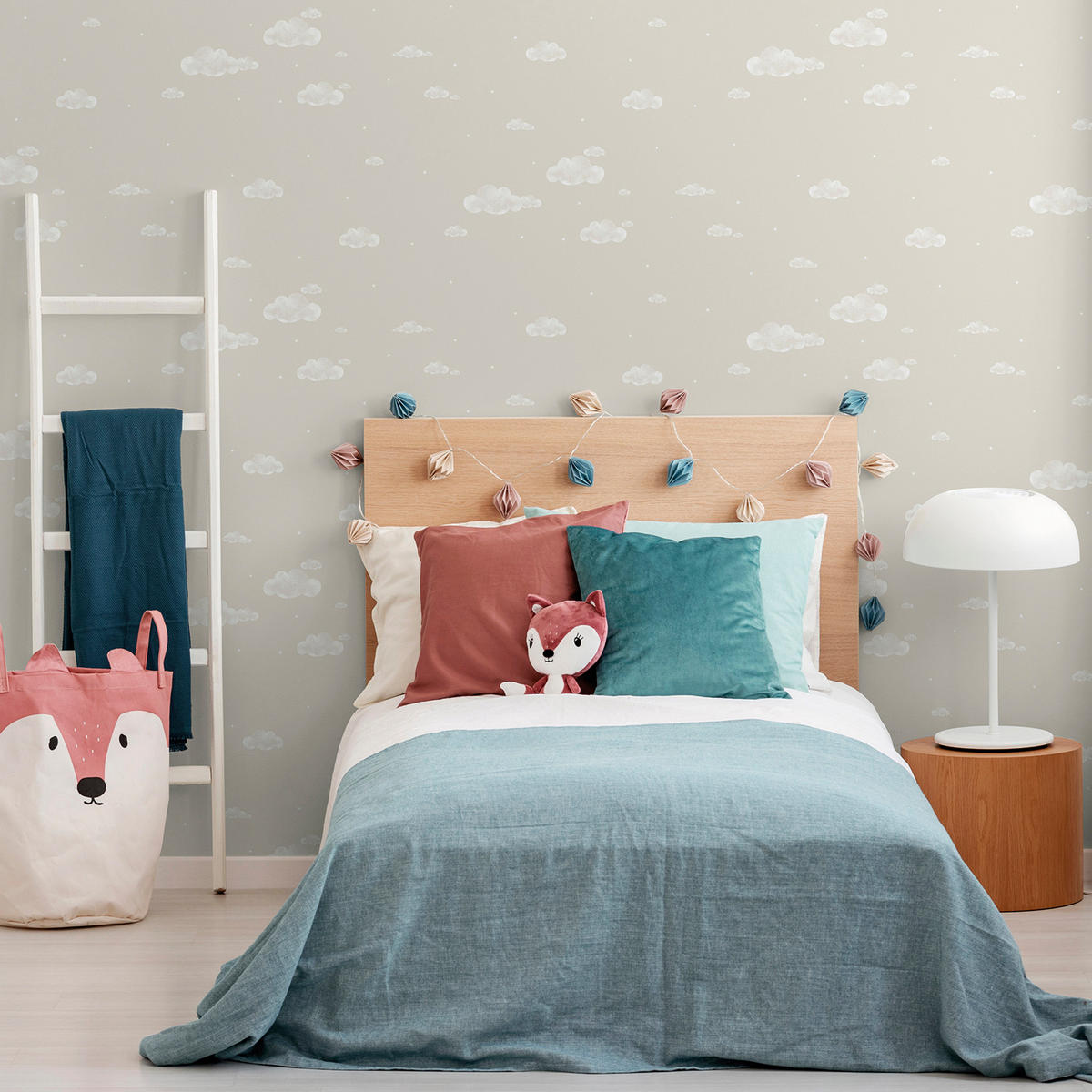 TAPETE kleine Wolken 53 cm x 10 m - Beige, Papier (53/0.1cm) - Sanders & Sanders