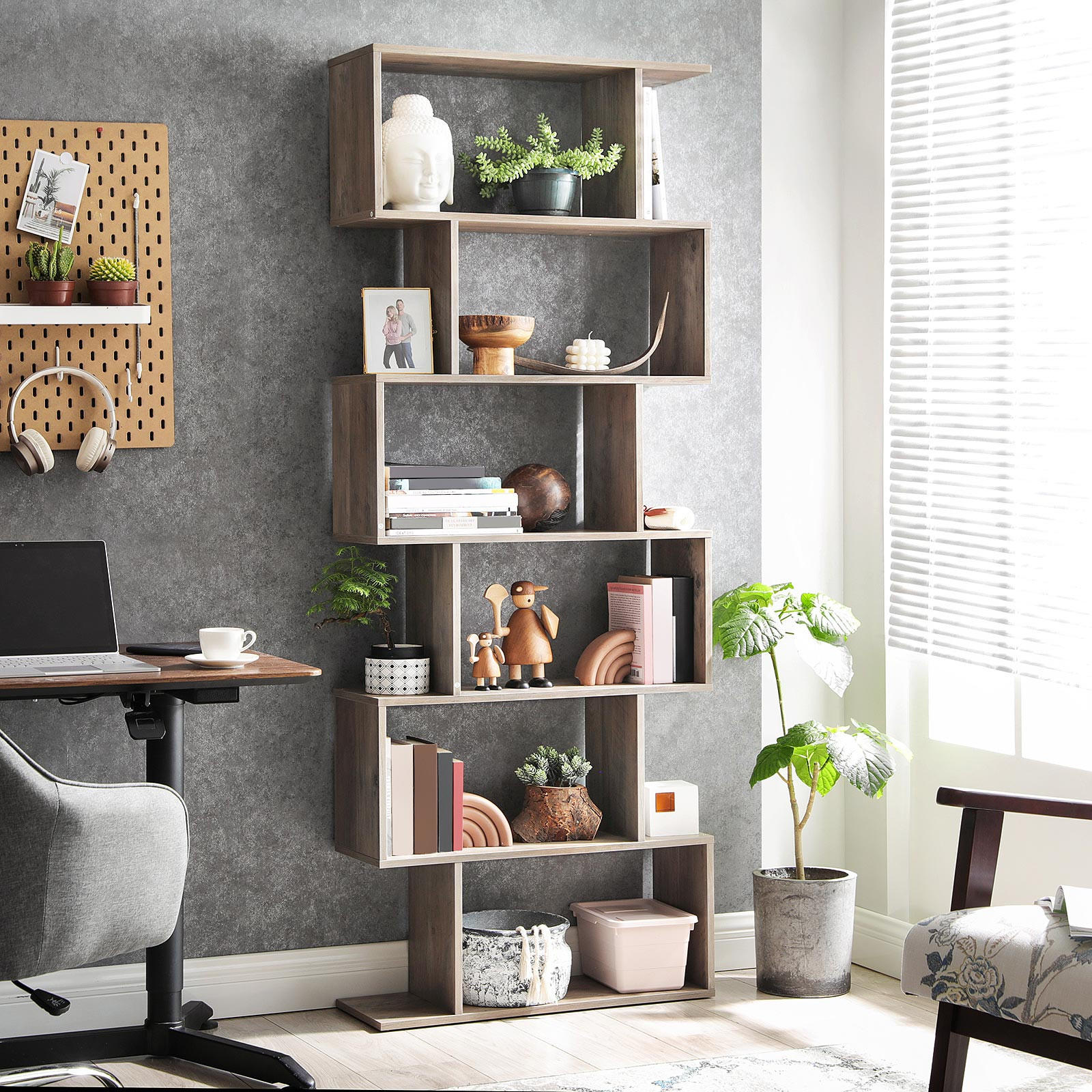 BÜCHERREGAL STANDREGAL - Beige, Holzwerkstoff (24/191/70cm) - Hansiro